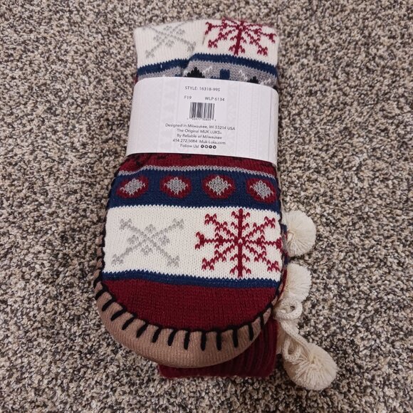 Muk Luk slipper socks with grips - Picture 2 of 7